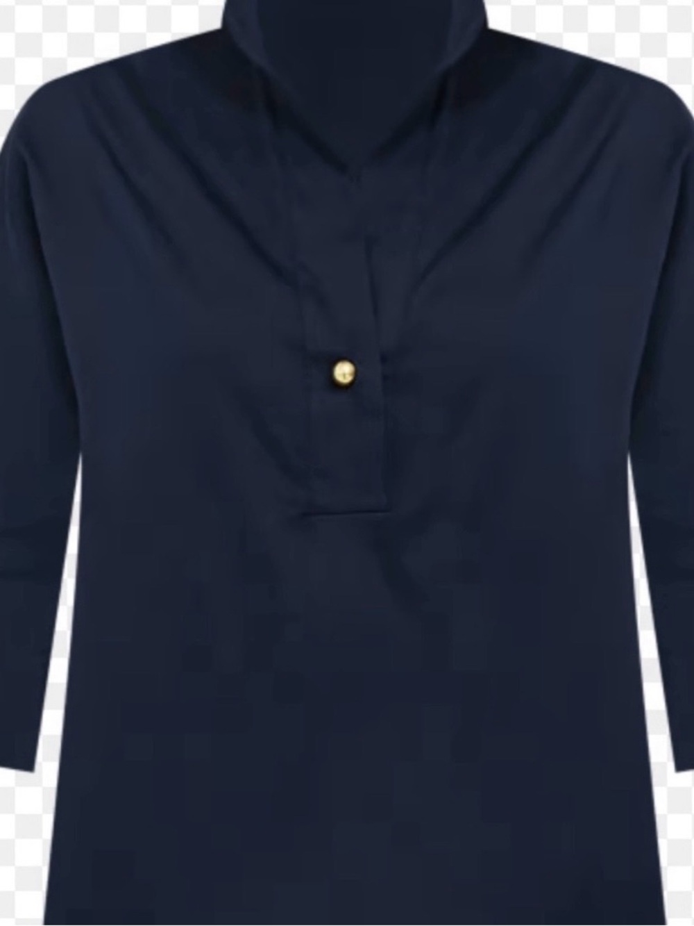 Tuckernuck Willow Blouse Navy Gold Buttons XXS - Picture 6 of 13